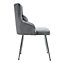Grey Velvet Tufted Dining Chair with Cushion
