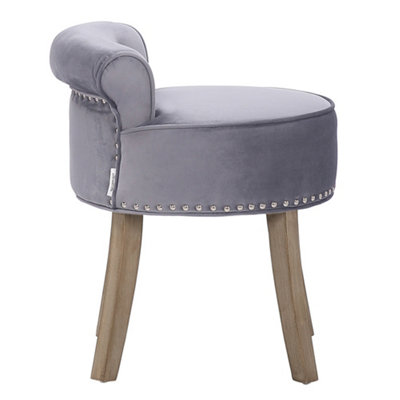 Makeup stool top with back