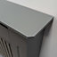 Grey Vertical Line Design Radiator Cover - Adjustable