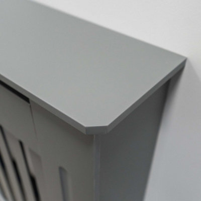 Grey Vertical Line Design Radiator Cover - Large