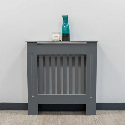 Grey Vertical Line Design Radiator Cover - Small