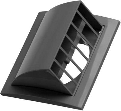 Grey Wall Outlet Duct Cowl 150mm x 150mm / 100mm
