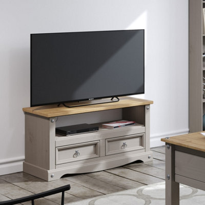 Grey waxed flat screen TV unit Premium Corona