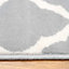 Grey White Classic Trellis Living Room Runner Rug 60x240cm