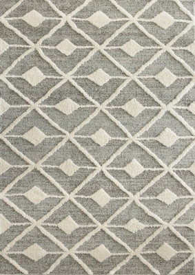 Hug Rug Woven Diamond Rug Sky Grey 160X230cm main image 1