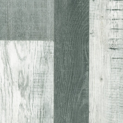 Grey White Wood Effect  Vinyl Sheet For DiningRoom LivingRoom Conservatory And Hallway Use-9m X 3m (27m²)