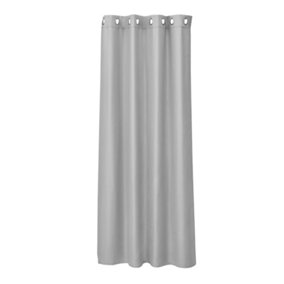 Grey Windproof UV Protection Curtains Drapes for Indoor and Outdoor 132cm L x 274cm W/1 Panel