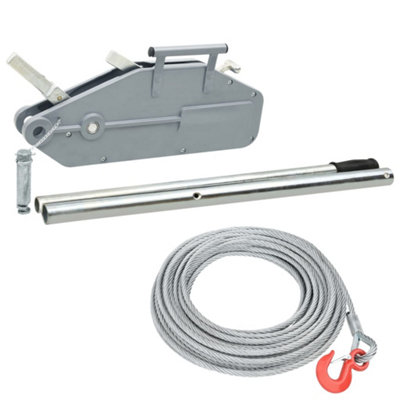 Grey Wire Rope Hoist Winch 1600 kg with 20m Steel Rope