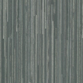 Grey Wood Effect Anti-Slip Vinyl Flooring For LivingRoom, Kitchen, 2mm Textile Backing, Vinyl Sheet -2m(6'6") X 3m(9'9")-6m²
