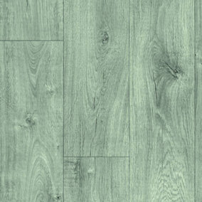 Grey Wood Effect Anti-Slip Vinyl Flooring For LivingRoom, Kitchen, 2mm Thick Felt Backing Vinyl Sheet-3m(9'9") X 2m(6'6")-6m²