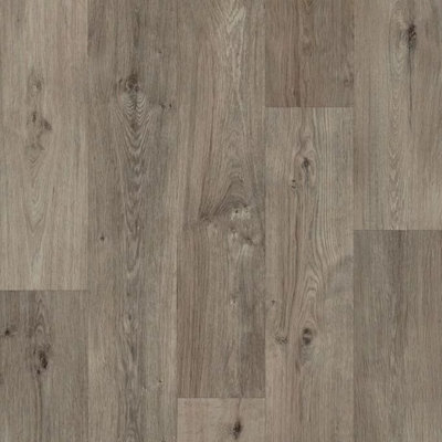 Grey Wood Effect Contract Commercial Vinyl Flooring for Usage in Restaurants Kitchens Hospitals-5m(16'4") X 3m(9'9")-15m²