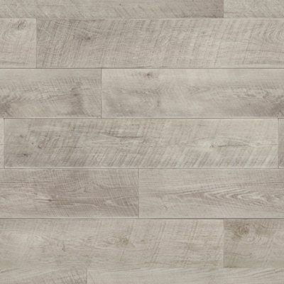 Grey Wood Effect Flooring, Contract Commercial Heavy-Duty Vinyl Flooring with 2.0mm Thickness-10m(32'9") X 2m(6'6")-20m²