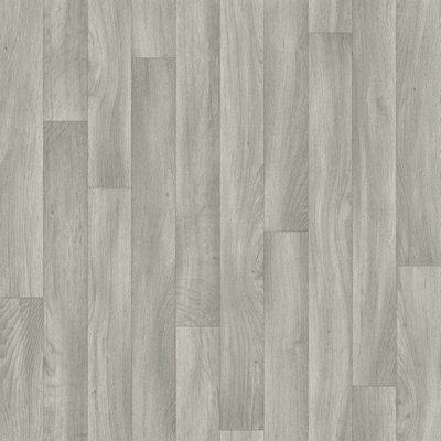 Grey Wood Effect Vinyl Flooring 5m x4m (20m2) - 4