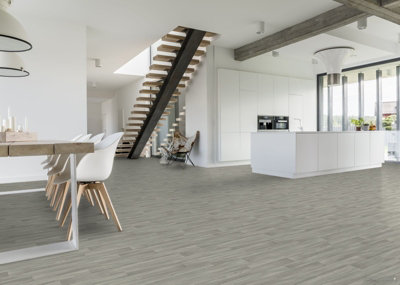 Grey Wood Effect Vinyl Flooring 6m x4m (24m2) - 4
