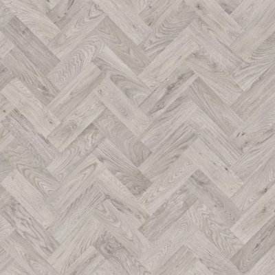 Grey Wood Effect Vinyl Flooring, Non-Slip Contract Commercial Heavy-Duty Vinyl Flooring with 2.0mm Thick-3m(9'9") X 2m(6'6")-6m²