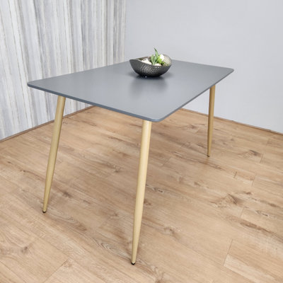 Grey Wood Rectangle Dining Table Kitchen Table Modern Wood Style Dinner ...