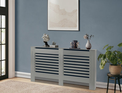 Grey Wooden Radiator cover - 152cm x 82cm x 19cm