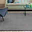 Grey Wool Handmade Plain Easy to Clean Rug For Bedroom Dining Room Living Room Rug-60cm X 120cm