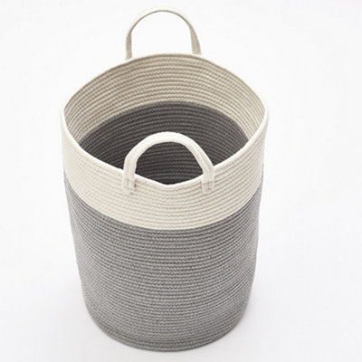 BEYONDY Collapsible Fabric Storage Bin With Drawstring - Gray, Medium (14.2" X 10.2" X 6.7")