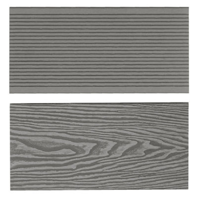 Grey WPC Composite Decking Waterproof Floor Tile Sample