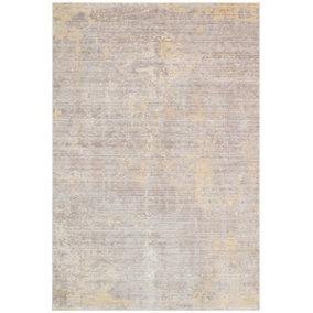Grey Yellow Abstract Modern Easy to clean Rug for Dining Room Bed Room and Living Room-160cm X 236cm