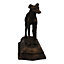 Greyhound Whippet Dog Cast Iron Statue Figure Trophy Fireplace Ornament