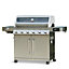 Grillstream Gourmet 6 Burner Hybrid Gas BBQ with Steak Shelf (Stainless Steel)