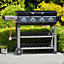 Grillstream SmashGrill 4 Burner Gas BBQ (Matt Black)