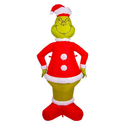 Grinch Christmas Inflatable Outdoor Decoration 150cm x 75cm Green X 1