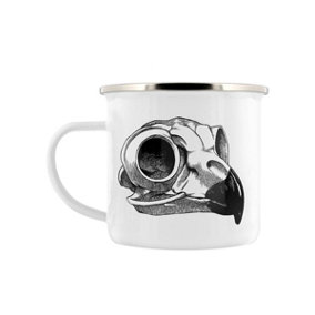 Grindstore Aquila Skull Enamel Mug White (One Size)