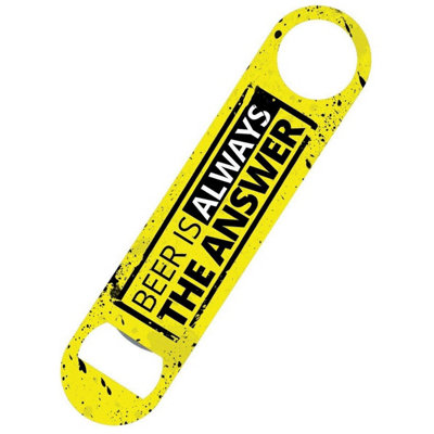 Grindstore Is Always The Answer Bar Blade Bottle Opener Yellow (One Size)