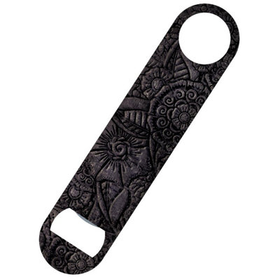 Grindstore Metallic Flowers Bar Blade Bottle Opener Grey (One Size)