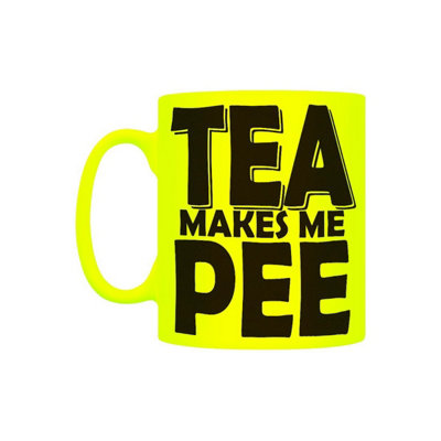 Grindstore Tea Makes Me Pee Mug Neon Yellow/Black (One Size)