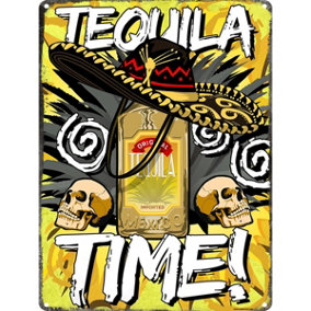 Grindstore Tequila Time Tin Sign Yellow (One Size)
