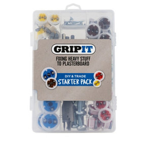 Gripit Assorted Plasterboard Fixing Starter Kit - Pack of 40