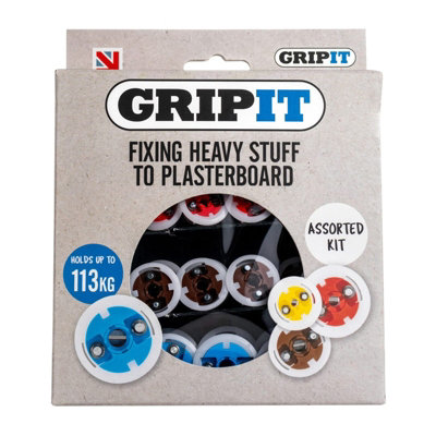 GRIPIT Grip it 32 Piece Assorted Set 71kg 74kg 93kg 113kg Plasterboard Fixings