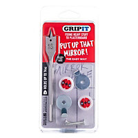 GRIPIT Grip it Red Mirror Picture Hanging Kit Plasterboard Wall 74kg Capacity