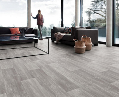 Griptex Wood Vinyl by Remland (Hudson Grey, 3m x 3m)