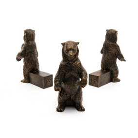 Grizzly Bear Plant Pot Feet - Set of 3 - L9.5 x W5 x H11.5 cm