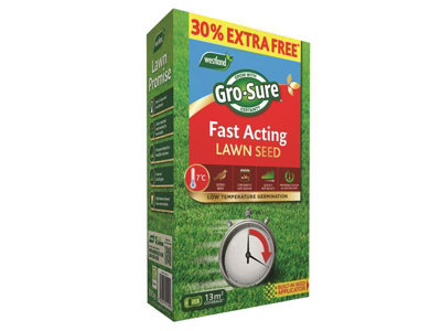 Gro-Sure 20500299 Fast Acting Lawn Seed 10m + 30% Free GRO20500299