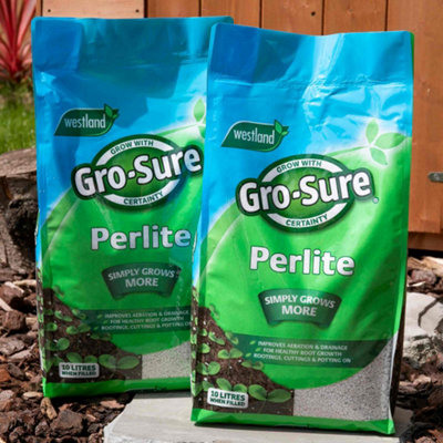 Gro-Sure Perlite 2-5mm Lightweight Volcanic Compost Additive, Peat-Free ...