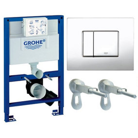GROHE 38526 Rapid SL 3 in 1 WC Set - 0.82m Concealed Frame ,Cistern, Cosmo Plate