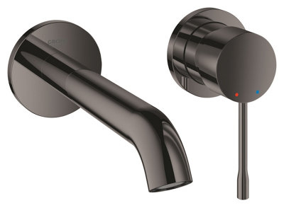 Grohe ESSENCE Single lever 2 hole Basin Mixer M-size, Hard Graphite ...
