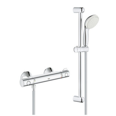 Grohe Grohtherm 800 Thermostatic Shower Mixer 1/2" With Shower Set (34565001)