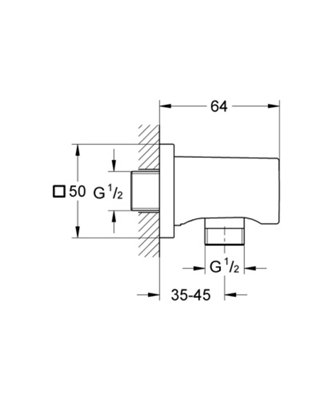 Grohe Shower Hose Outlet Elbow (27076000)