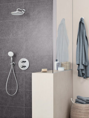 Grohe Vitalio Start 250 Round Adjustable Shower Head Chrome 250mm - 3