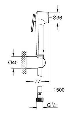 GROHE Tempesta-F Trigger Spray 30, Ensemble de Douche (Pommeau de