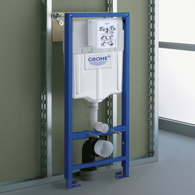 Grohe Toilet Pack Rapid SL Support Frame + Gold Mirror Effect Flush ...