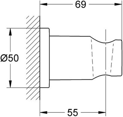 Grohe Wall Handshower Holder (27074000) - 3