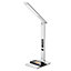 Groov-e Ares Desk LED Lamp with Wireless Charging Pad & Clock - White